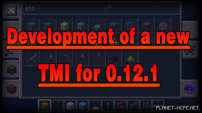 MrARM разрабатывает новый TMI для Minecraft PE 0.12.1