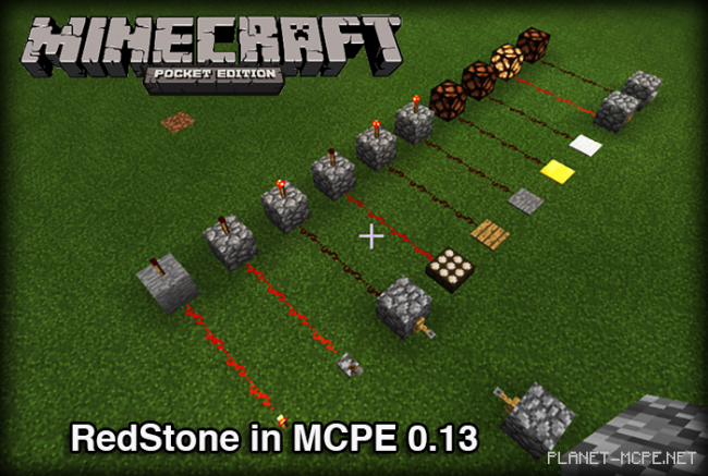 Первый официальный скриншот редстоуна в Minecraft PE 0.13.0!