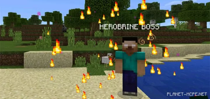 Мод Herobrine Boss PE 0.15.6