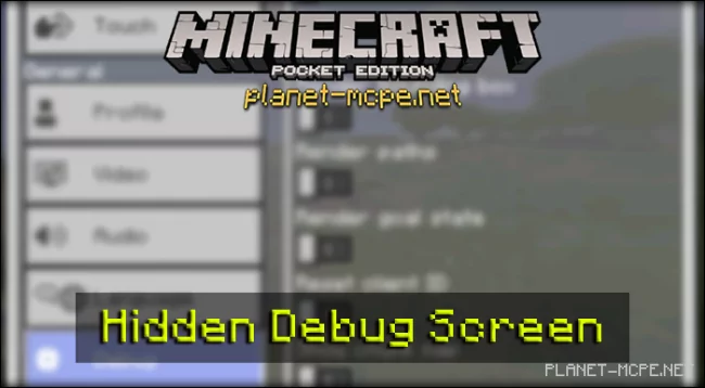 Мод Hidden Debug Screen 0.16.0