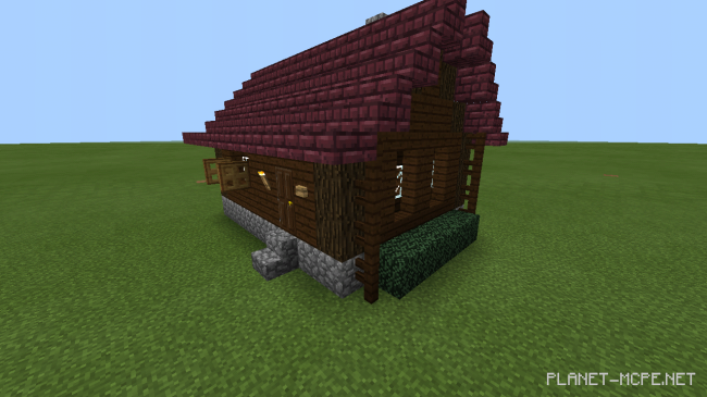 Маленький дом из тёмного дерева [1 часть][Гайды Minecraft PE]
