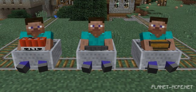 Мод More Rideable Minecarts 1.0/0.17.0/0.16.1/0.16.0