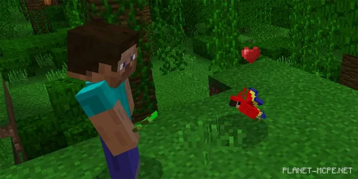 Мод Minecraft PC Parrots 1.0.8/1.0.0