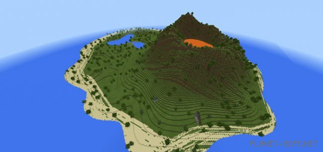 Карта Volcano Island [Пользовательский ландшафт]