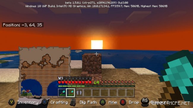 Текстуры Minecraft Bedrock UI Enhancements 1.4