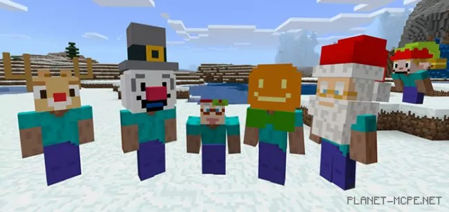 Текстуры Christmas Heads Costumes 1.7