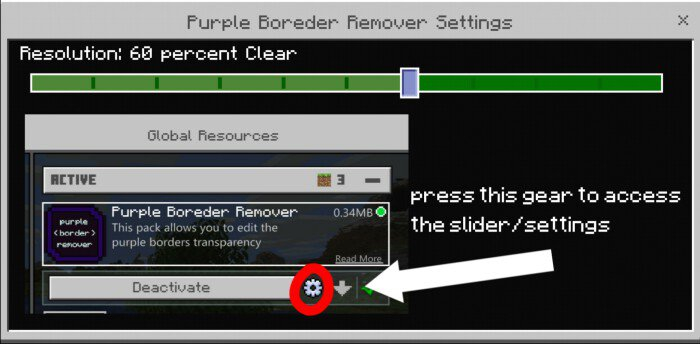 Текстурпак Purple Border Remover