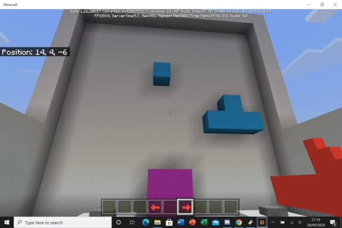 Карта Tetris in Minecraft