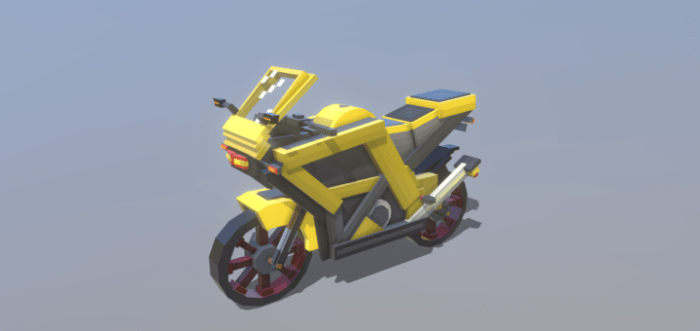 Мод Желтый мотоцикл