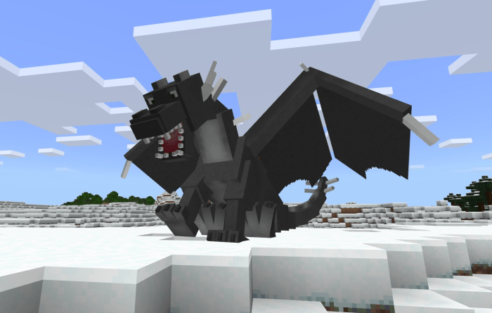 Черный быстрый дракон | Мод Драконы