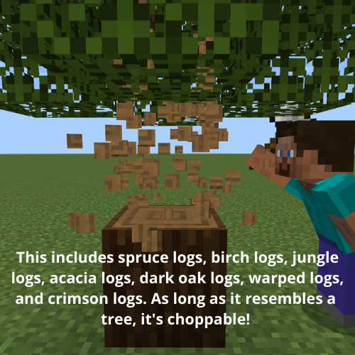 Скриншот | Мод Мгновенная рубка дерева