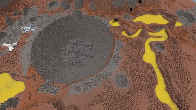 Гигантский кратер | Карта Венера